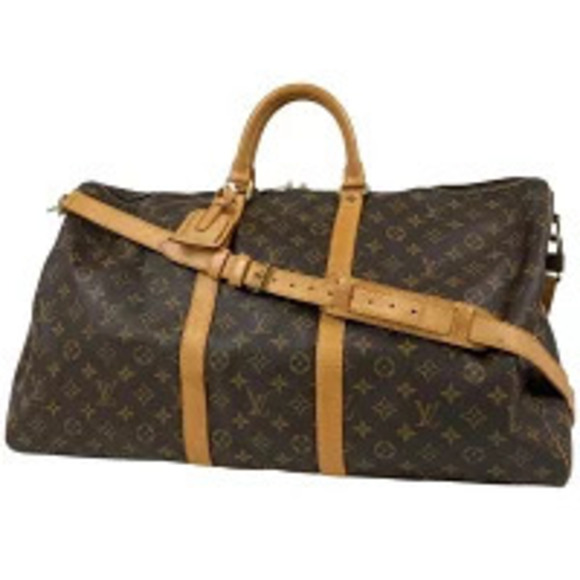 Louis Vuitton Handbags - Louis Vuitton Keepall Bandoulire Travel Business Trip Boston Bag Monogram Brown